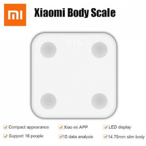 Xiaomi Mi Akıllı Baskül 2. Nesil 2020 Versiyon Yağ Ölçer Tartı - 13