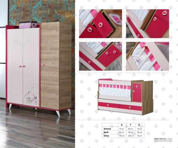 Elit Pembe Bebek Odası Takımı - 5
