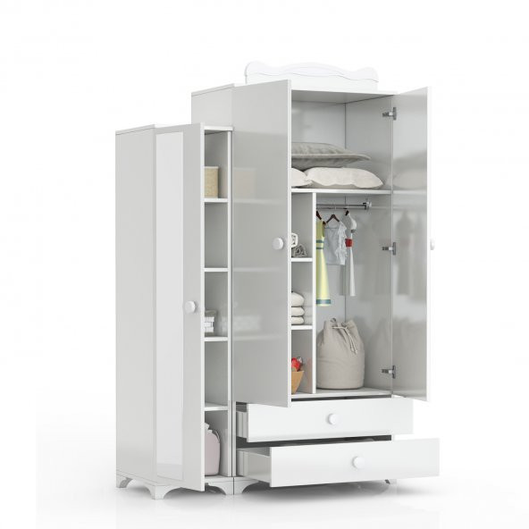 3 Kapılı 2 Çekmeceli Dolap - 4