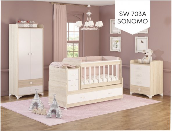 Swing Büyüyen Bebek Odası Takımı Somon