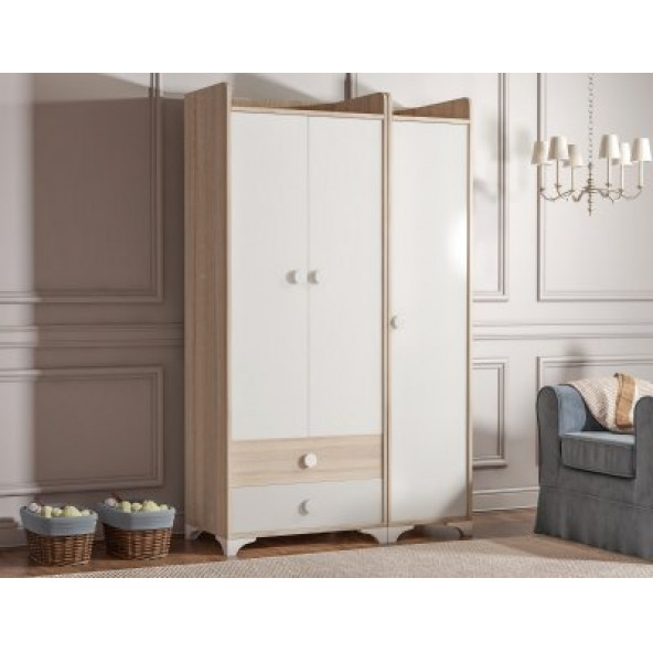 Swing 3 kapılı 2 Çekmeceli Dolap - 2