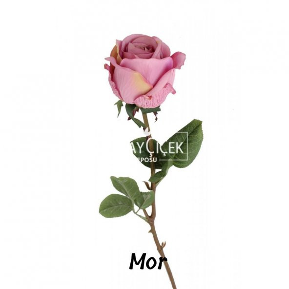 Yapay Orjinal Açmış Gül Dalı 62 cm 6 Renk - 5