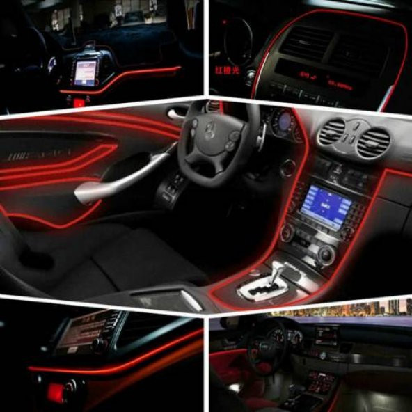 ARAÇ İÇİ AYDINLATMA İP NEON LED FİTİLLİ ELASTİK IŞIK FARDOKTORU - Resim 4