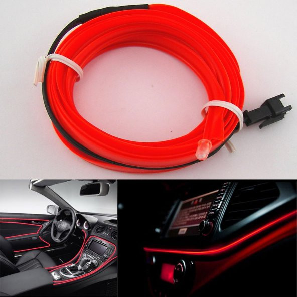 ARAÇ İÇİ AYDINLATMA İP NEON LED FİTİLLİ ELASTİK IŞIK FARDOKTORU - Resim 8