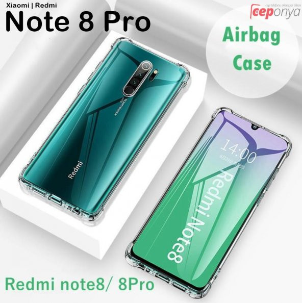 Xiaomi Redmi Note 8 Pro Airbagli Anti Shock Şeffaf Zırh Kılıf - 2