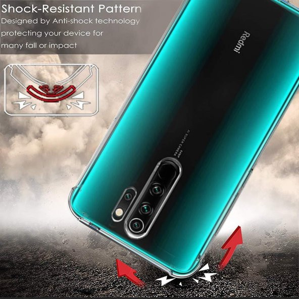 Xiaomi Redmi Note 8 Pro Airbagli Anti Shock Şeffaf Zırh Kılıf - 8
