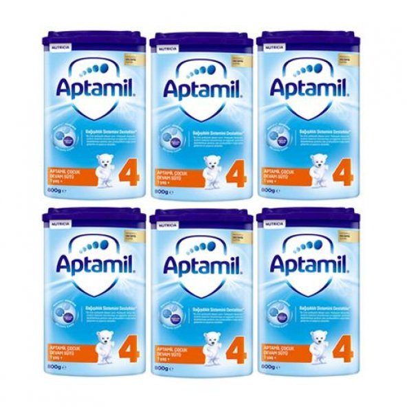 Aptamil 800 Gr 4 Numara Devam Sütü 6 Lı Paket SKT 08-2021