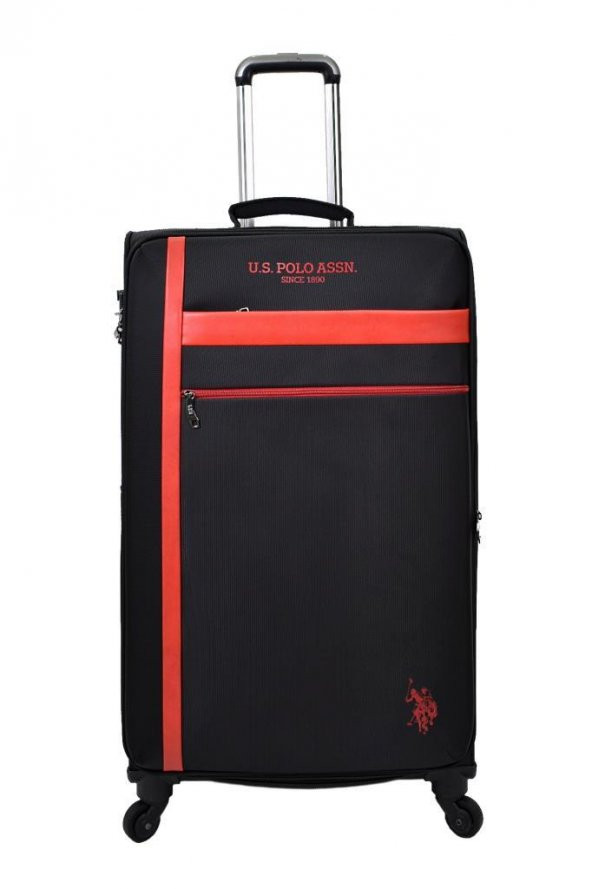 U.S. Polo Assn. Valiz Büyük Boy Siyah Kumaş Valiz - 2