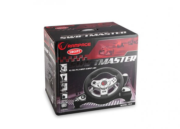Snopy Rampage RX3 Swıftmaster PC/PS2/PS3 Titreşimli 4in1 Oyuncu Direksiyonu - 5