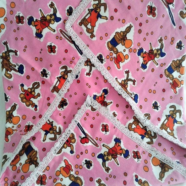 Taç Flanel Bebek Kundağı-Pembe - 2