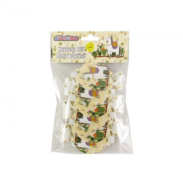 Lama Kaktüslü Temalı Kaynana Dili (6 Adet) - 2