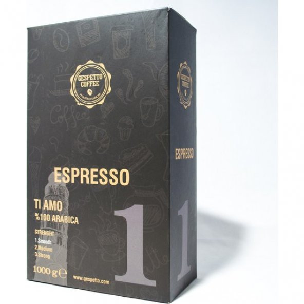 Gespetto Ti Amo Espresso Çekirdek Kahve 1 kg