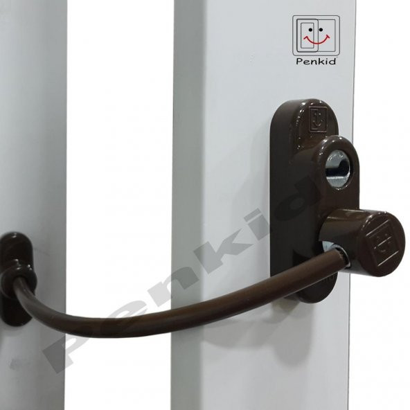 5 Adet Penkid Pvc Pencere Çocuk Emniyet Kilidi Koyu Kahverengi - 2