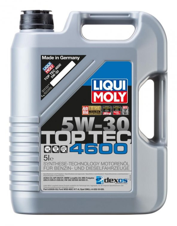 Liqui Moly Top Tec 4600 5W-30 Tam Sentetik Motor Yağı 5 Lt. 2316 ürün görseli