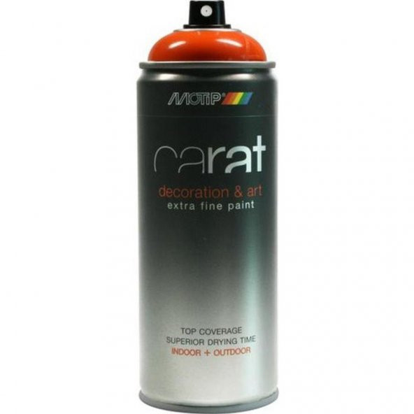 Motip Carat Parlak Saf Turuncu Sprey Boya 400 ml. RAL 2004