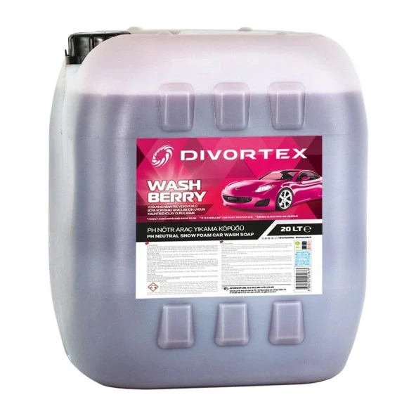 Divortex WashBerry Ph Nötr Oto Şampuanı 20 Litre - Resim 2