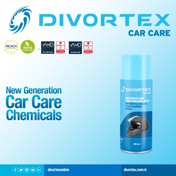 Divortex Motosiklet Kask Camı Temizleme Spreyi 200 ml. - Resim 2