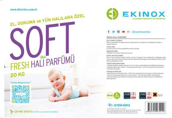 Ekinox Soft Fresh Halı Parfümü 20 kg. - 6