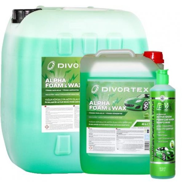 Divortex Alpha Foam Ph Nötr Cilalı Oto Şampuanı 20 lt. - 2