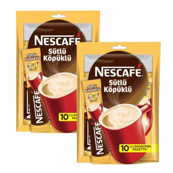 Nescafe 3ü1 Arada Sütlü Köpüklü 20li Ekonomik Paket