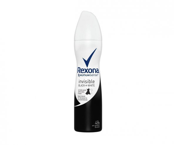 Rexona Invisible Black + White Antiperspirant Kadın Sprey Deodorant 150 ML