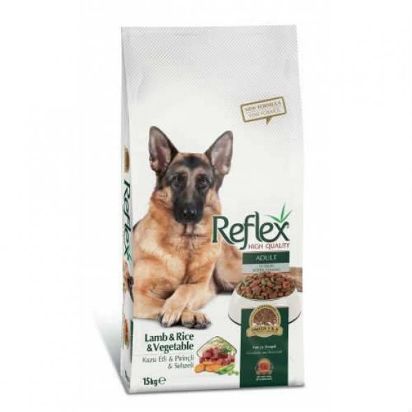 Reflex Kuzu Etli & Sebzeli Yetişkin Köpek Maması 15KG