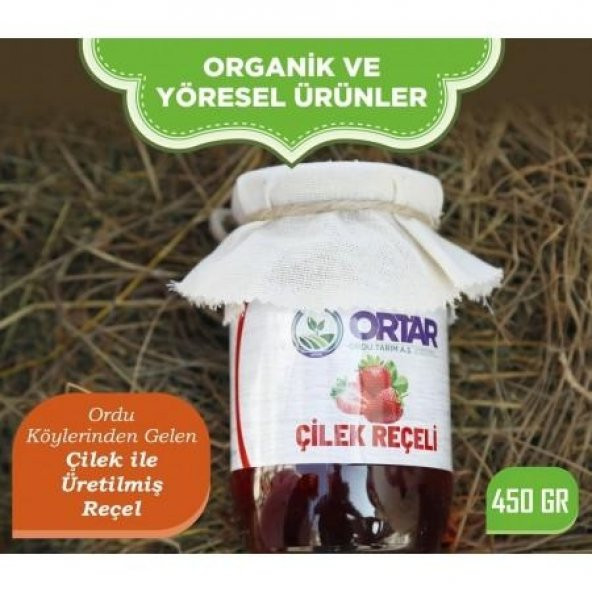 Çilek Reçeli 450 Gr Ordu Köylerinden Yöresel Tatlar