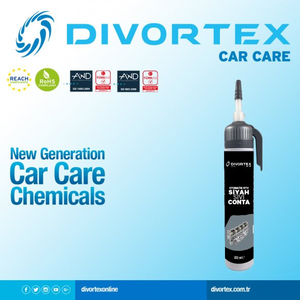 Divortex RTV Siyah Sıvı Conta 200 ml. - 2