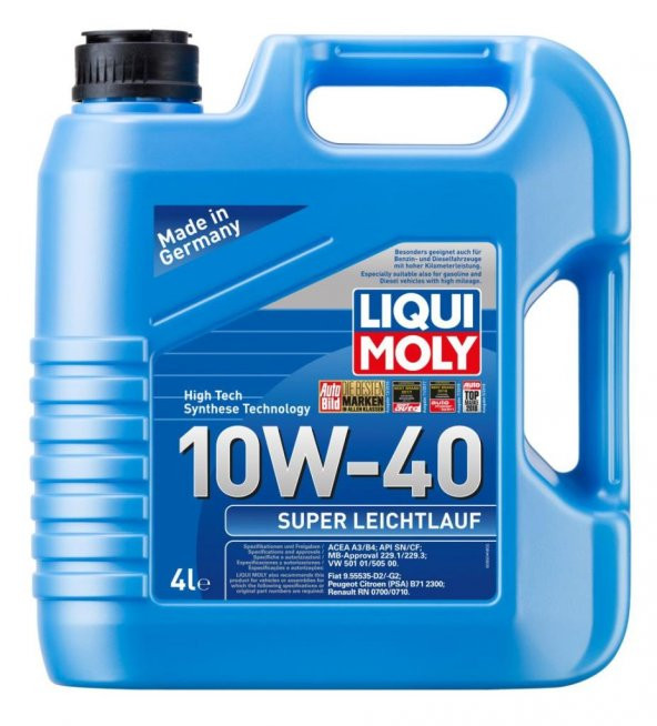 Liqui Moly 10W40 Motor Yağı Süper Sentetik 4 Lt 9504 ürün görseli