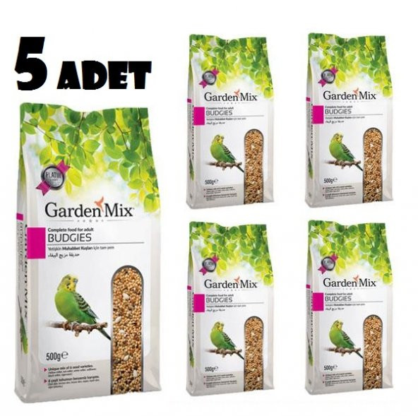 Gardenmix Platin Muhabbet Kuş Yemi 500gr x 5 Adet