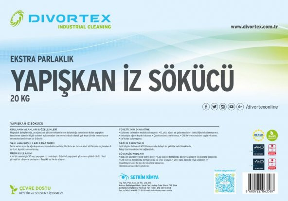 Divortex Yapışkan İzi Sökücü 20 kg. - 4