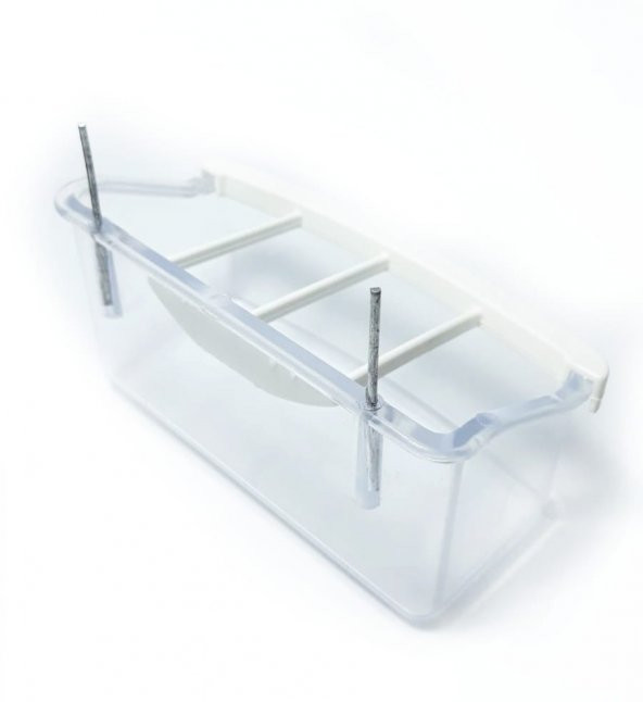 Izgaralı Şeffaf Kuş Yemliği 10 Cm - 3