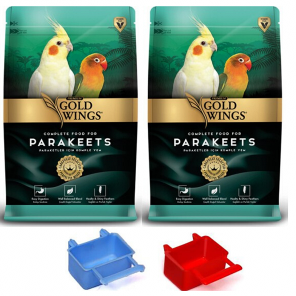 Gold Wings Premium Paraket Yemi 1 Kg x 2 Adet (Mamalık Hediyeli)