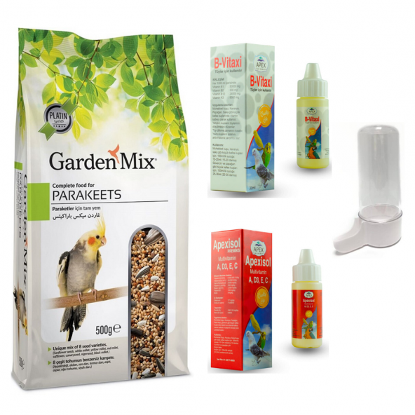 Garden Mix Platin Sultan Cennet Papapağanı Yem ve Vitamin Seti