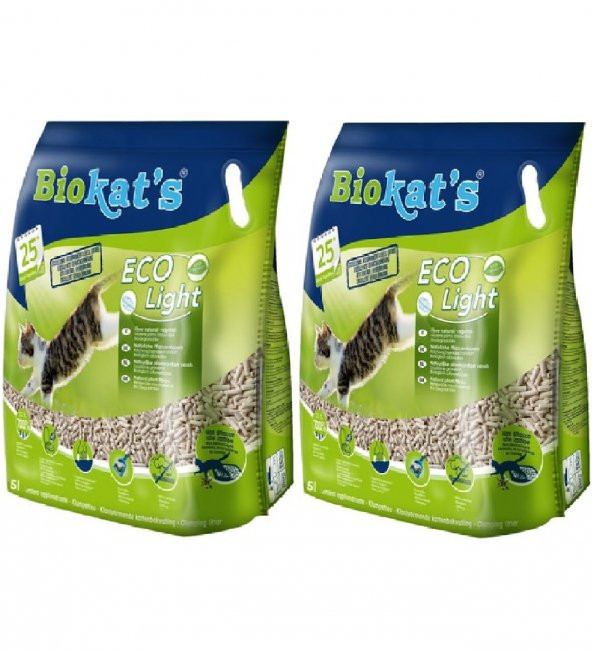 Biokats Biokat's Pelet Kedi Kumu Eco Light 5 Litre 2'li