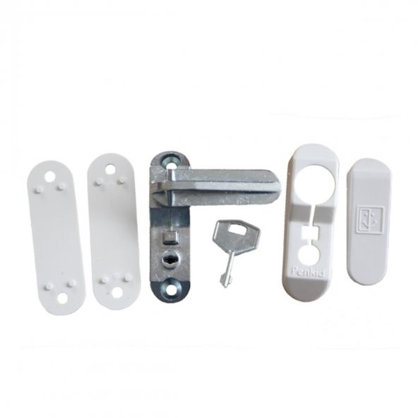 100 Adet Penkid Pvc Çocuk Emniyet Güvenlik Kilidi Anahtarlı Beyaz - 8