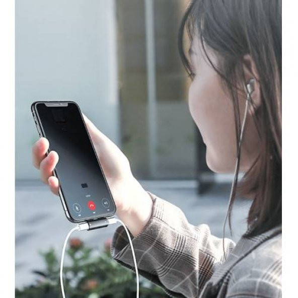 Orjinal Baseus İphone 7, 7 Plus Kulaklık ve Şarj Çoklayıcı Dönüştürücü - 7