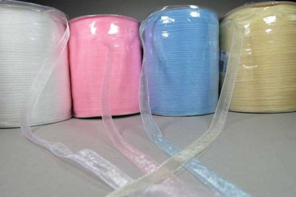 Kurdela Organze Pembe 1Cm 500 Yard - 1