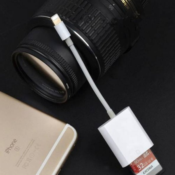 İphone 6,6s İçin SD Hafıza Kart Okuyucu, Lightning SD Kart Adaptörü - 5