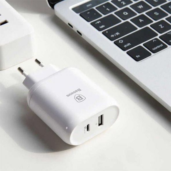 Orijinal Baseus iPhone XS Şarj Cihazı 32W USB PD Type-C Lightning Kablolu Şarj Aleti - 2