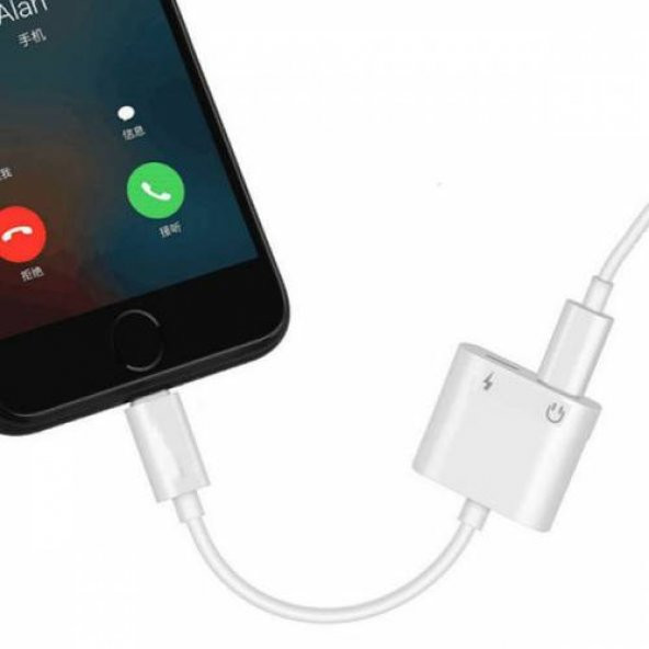 İphone 7 PLUS Uyumlu Kulaklık Ve Şarj Çevirici Dönüştürücü - 4