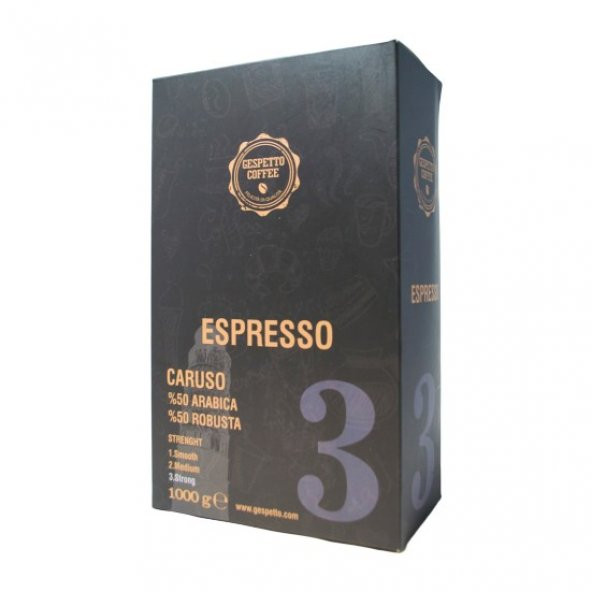 Gespetto Coffee Caruso Espresso Çekirdek Kahve 1 kg