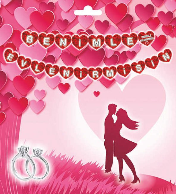 Flama Bayrak Kalpli Benimle Evlenirmisin 1 Adet Fiyatıdır - 2