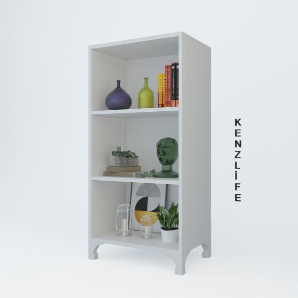 Kenzlife kitaplık tuğçe 088*040*020 byz ayaklı mutfak dolabı banyo ofis ayakkabılık kiler ürün görseli