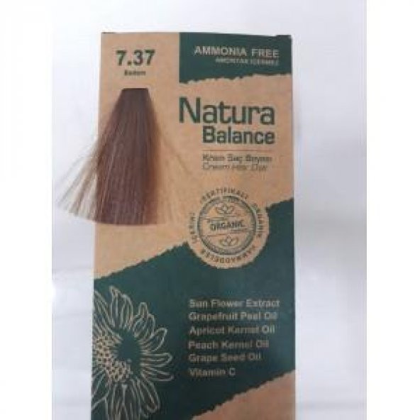 Natura Balance Krem Saç Boyası 7.37 Badem