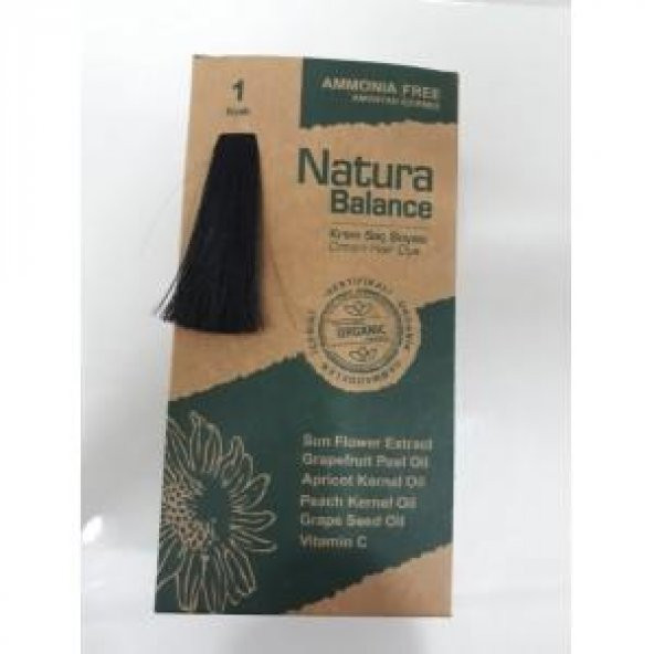 Natura Balance Krem Saç Boyası 1 Siyah