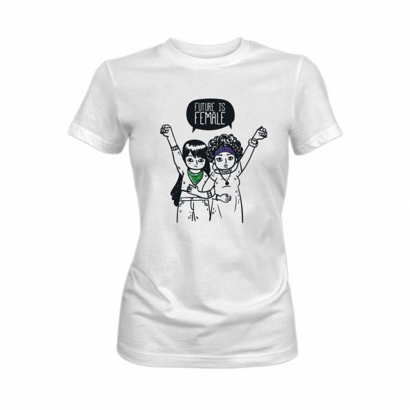 Tshirthane 8 Mart Dünya Kadınlar Günü Tişörtü tshirt Future is Famale  Kadın Tişört
