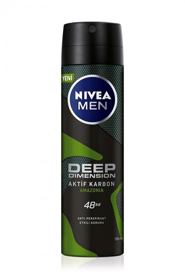 Nıvea Deodorant Men Deep Dımenson Aktif Karbon Amazonıa150ml