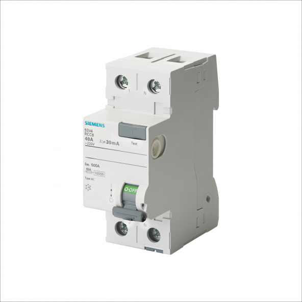Siemens 5SV4612-0 25Amper 1Faz-N 10kA 300mA Kaçak Akım Koruma Rölesi
