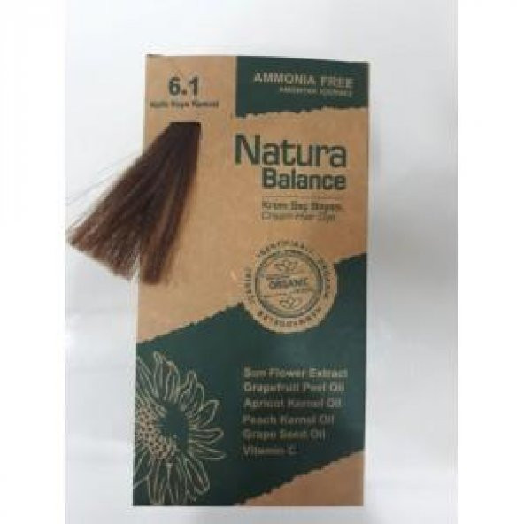 Natura Balance Krem Saç Boyası 6.1 Küllü Koyu Kumral